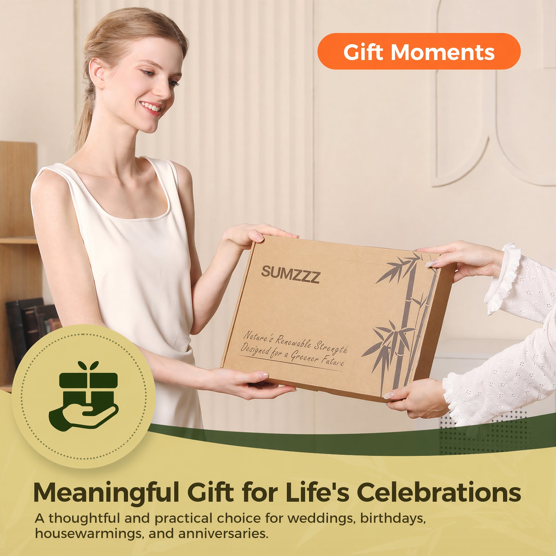 Bamboo Cutting Board Set of 3 - meaningful gift for life's celebrations
