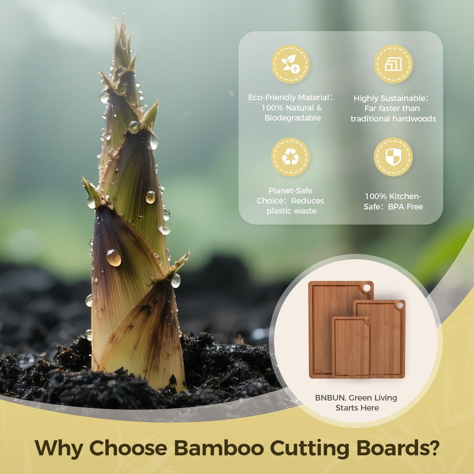 Bamboo Cutting Board Set of 3 - why choose bamboo cutting board
