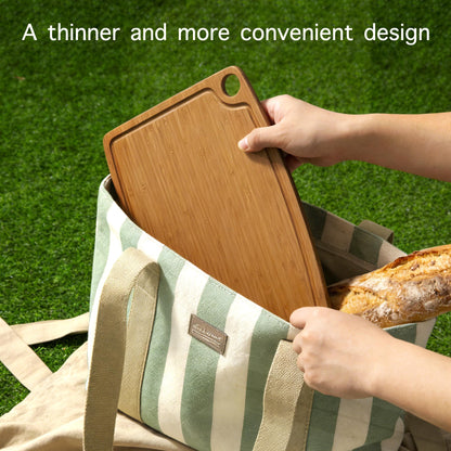 Bamboo Cutting Board - thinner and more convenient design, lightweight and easy to store
