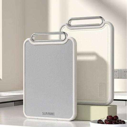 Sumzzz Stainless Steel/PP 2-in-1 Reversible Cutting Board - 16"L x 11"W, Silver
